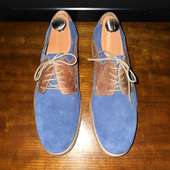 Johnston and Murphy Blue Suede Saddle Shoes main image 5